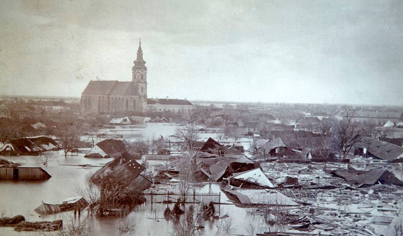 Рис. 3. Наводнение на реке Тиса, 1879 г.