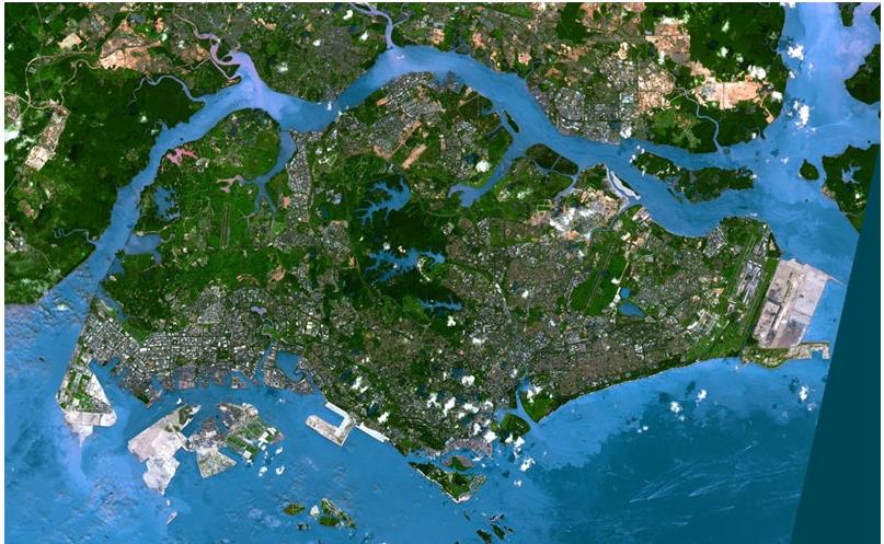 Рис. 2. Спутниковый снимок Сингапура&nbsp;[16]