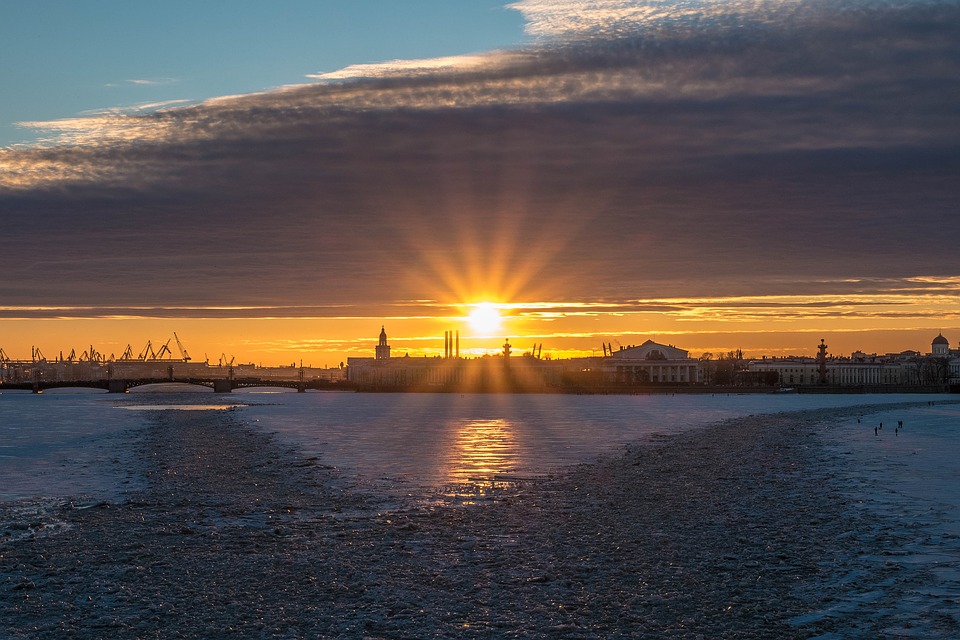 Восход солнца в санкт петербурге