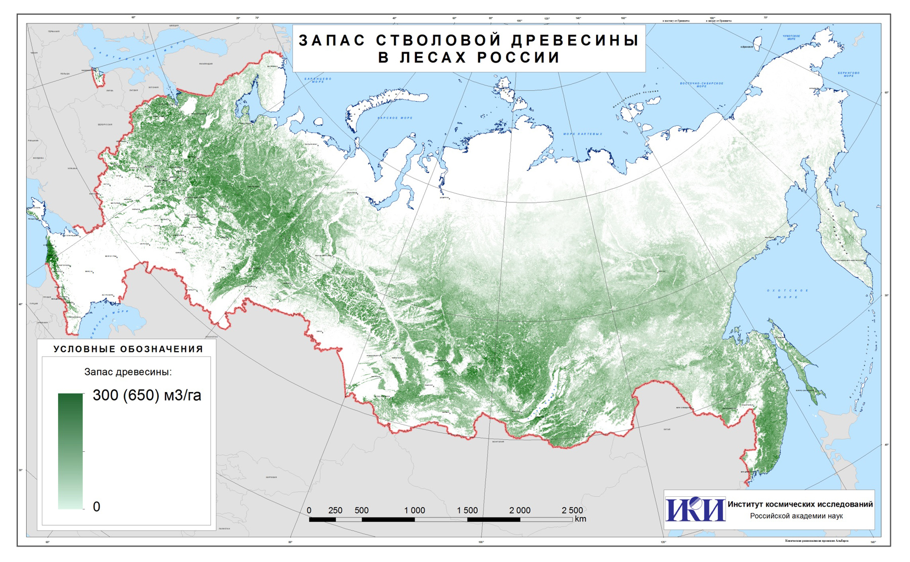 Леса России карта