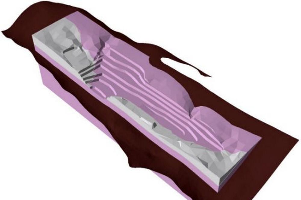 Пример сравнения результатов 2D и 3D анализа устойчивости анизотропного откоса