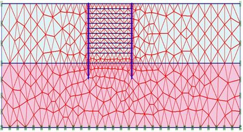 Численное моделирование разных систем крепления глубоких котлованов